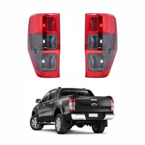 Par de Lanterna Ford Ranger 2013 Até 2018 Bicolor Fumê