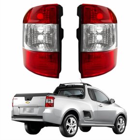 Par de Lanterna Gm Montana 2011 até 2019 Bicolor