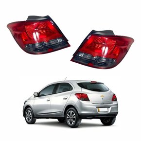 Par de Lanterna Gm Onix 2012 Até 2016 Onix Joy 2017 Até 2019 Bicolor Fumê