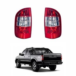 Par de Lanterna Gm S-10 2009 2010 2011 Bicolor Cristal