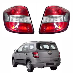 Par de Lanterna Gm Spin 2013 Até 2018 Borda Vermelha