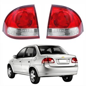 Par de Lanterna Traseira Canto Gm Classic 2011 Até 2016
