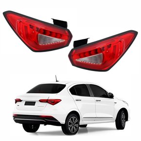 Par de Lanterna Traseira Fiat Cronos 2018 Até 2022 Canto Com Led