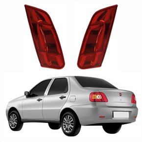 Par de Lanterna Traseira Fiat Siena G3 2004 Até 2007 Tampa