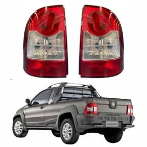 Par de Lanterna Traseira Fiat Strada Adventure Locker 2009 Até 2013 Bicolor Canto