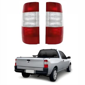 Par de Lanterna Traseira Ford Courier 1996 Até 2009 Com Soquete