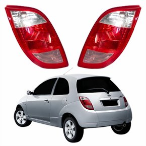 Par de Lanterna Traseira Ford Ka 2002 Até 2007 Bicolor Ré Cristal