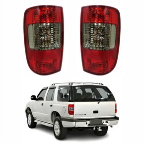 Par de Lanterna Traseira Gm Blazer 2001 Até 2010 Fumê