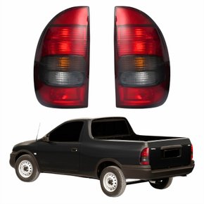 Par de Lanterna Traseira Gm Pickup 1996 Até 1999 Fumê