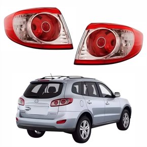 Par de Lanterna Traseira Hyundai Santa Fé 2011 Até 2013 Canto