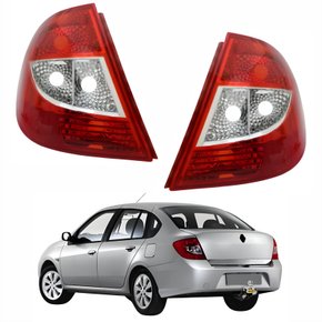 Par de Lanterna Traseira Renault Symbol 2009 Até 2013