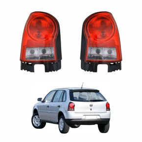 Par de Lanterna Traseira Vw Gol G4 2005 Até 2012 Fumê