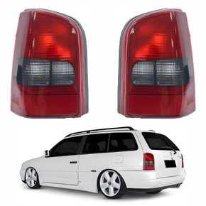 Par de Lanterna Traseira Vw Parati G2 Bola 1995 Até 1999 Fumê