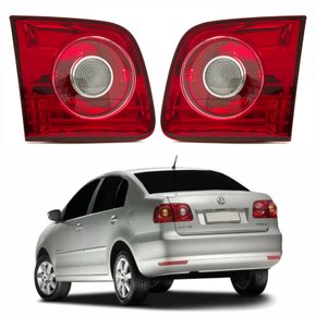 Par de Lanterna Traseira Vw Polo Sedan 2007 Até 2016 Tampa