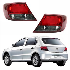 Par de Lanterna VW Gol G5 2009 Até 2012 Bicolor Fumê