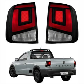 Par de Lanterna Vw Saveiro G8 Fase 2 2023 Até 2025