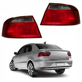 Par de Lanterna Vw Voyage G6 G7 G8 2013 até 2023 Bicolor Fumê Canto