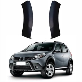 Par de Moldura Parachoque Dianteiro Renault Sandero Stepway 2008 Até 2011
