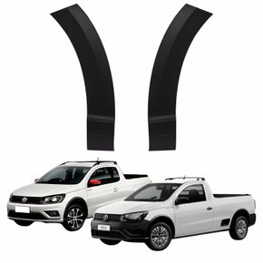 Par de Moldura Parachoque Dianteiro Vw Saveiro G7 G8 2017 Até 2023