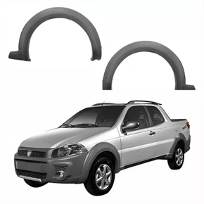 Par de Moldura Paralama Fiat Strada Working 2014 Até 2019 Dianteiro