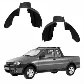 Par de Parabarro Dianteiro Fiat Strada G3 2004 Até 2014