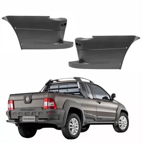 Par de Parachoque Traseiro Fiat Strada Adventure 2009 Até 2013