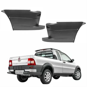 Par de Parachoque Traseiro Fiat Strada Trekking 2009 Até 2013