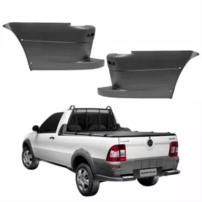 Par de Parachoque Traseiro Fiat Strada Working 2009 Até 2013