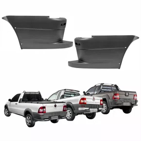 Par de Parachoque Traseiro Fiat Strada Working Trekking Adventure 2009 Até 2013