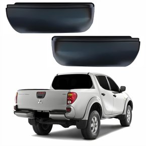 Par de Parachoque Traseiro Mitsubishi L-200 Triton 2007 Até 2017 Sem Pisante