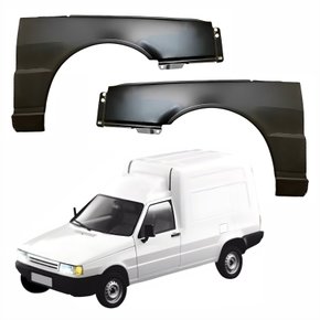 Par de Paralama Fiat Fiorino 1988 até 2003 Sem furo