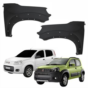 Par de Paralama Fiat Uno Vivace Way 2011 Até 2014