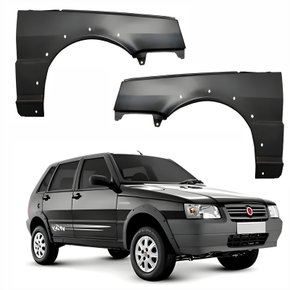 Par de Paralama Fiat Uno Way 2005 Até 2015 Com Furo