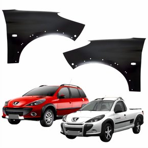 Par de Paralama Peugeot 207 Escapade Hoggar 2008 Até 2015