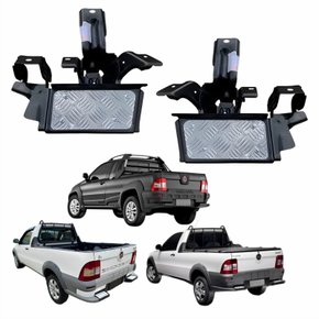 Par de Pisante Parachoque Traseiro Fiat Strada 2004 até 2020