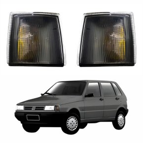 Par de Pisca Fiat Uno 1991 Até 2004 Fumê Modelo Arteb