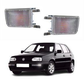 Par de Pisca Parachoque Vw Golf 1994 Até 1998 Cristal