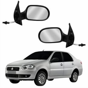 Par de Retrovisor Fiat Siena Es Attractive 2011 2012 4 Portas Com Controle METAGAL