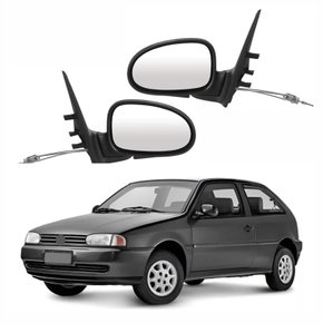 Par de Retrovisor Vw Gol Bola G2 2 Portas 1995 Até 1999 Com Controle