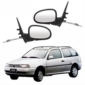 Par de Retrovisor Vw Parati G2 2 Portas 1996 Até 1999 Com Controle
