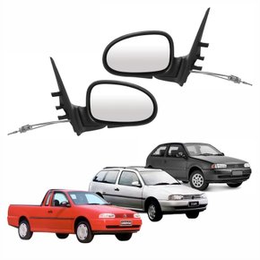 Par de Retrovisor Vw Saveiro Parati Gol Bola G2 2 Portas 1995 Até 2000 Com Controle