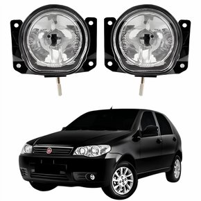 Par Farol Auxiliar De Milha Fiat Palio Fire 2001 Até 2011 Com Ferradura