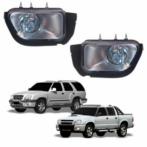 Par Farol Auxiliar de Milha Gm S10 Blazer 2001 Até 2009