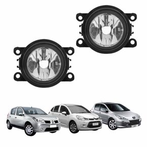 Par Farol Auxiliar de Milha Peugeot 207 2008 até 2014 Peugeot 307 2001 até 2011 Renault Sandero 2007 até 2019 Renault Logan 2007 até 2019 Citroen C3 2002 até 2012 Citroen C4 2007 até 2009 Jac J2 2010 até 2015 Acrílico Aro Preto