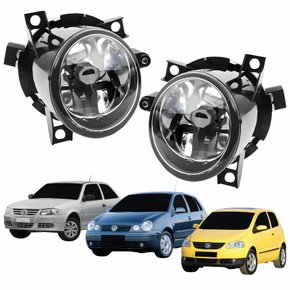 Par Farol Auxiliar De Milha Vw Gol G4 2005 Até 2008 Fox 2003 Até 2010 Polo 2003 Até 2006