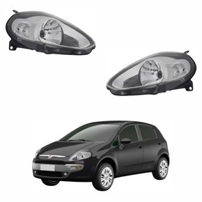 Par Farol Fiat Punto 2013 2014 2015 2016 Marcara Cinza