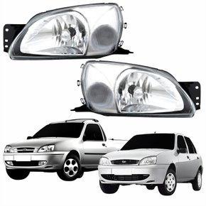 Par Farol Ford Fiesta 2000 2001 2002 Courier 2000 Até 2010 Pisca Cristal