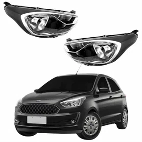 Par Farol Ford Ka 2019 Até 2023 Original Máscara Negra