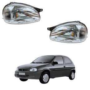 Par Farol Gm Corsa 1994 Até 1999 Lente Raiada