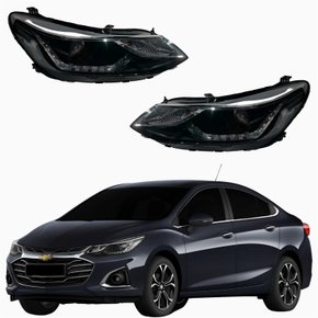 Par Farol Gm Cruze Ltz 2017 Até 2023 Eletrico Com Motor Com Led